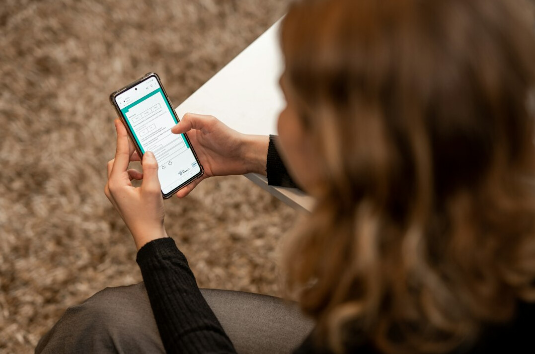 modern survey app on phone