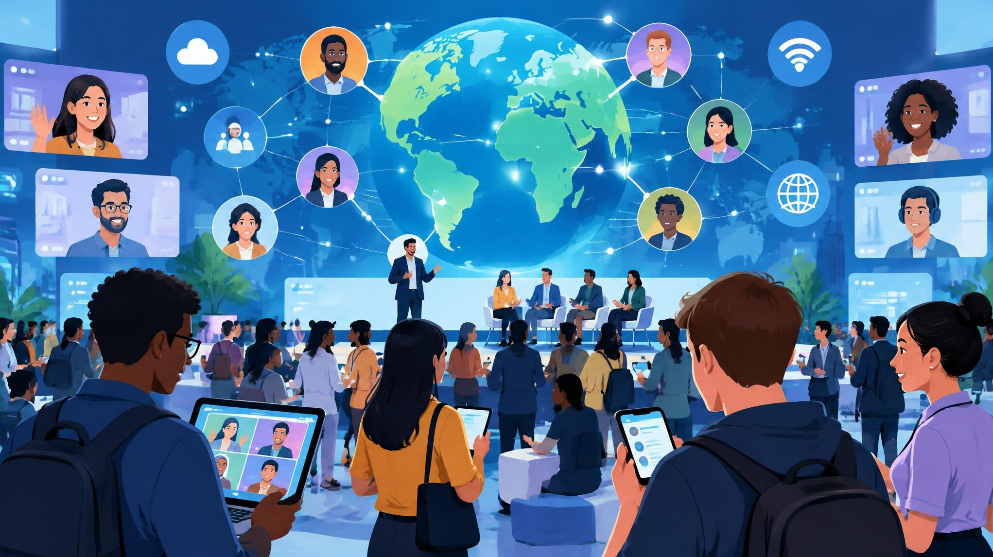 crowd at digital event