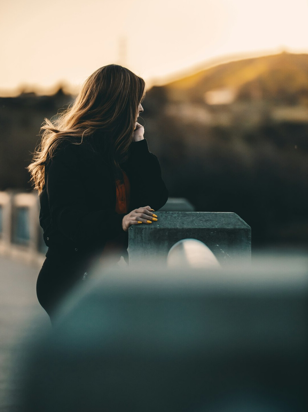 person reflecting alone
